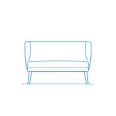 Furniture Settee Sydnor Settee Tracing Svg Vector, Free Vectors File